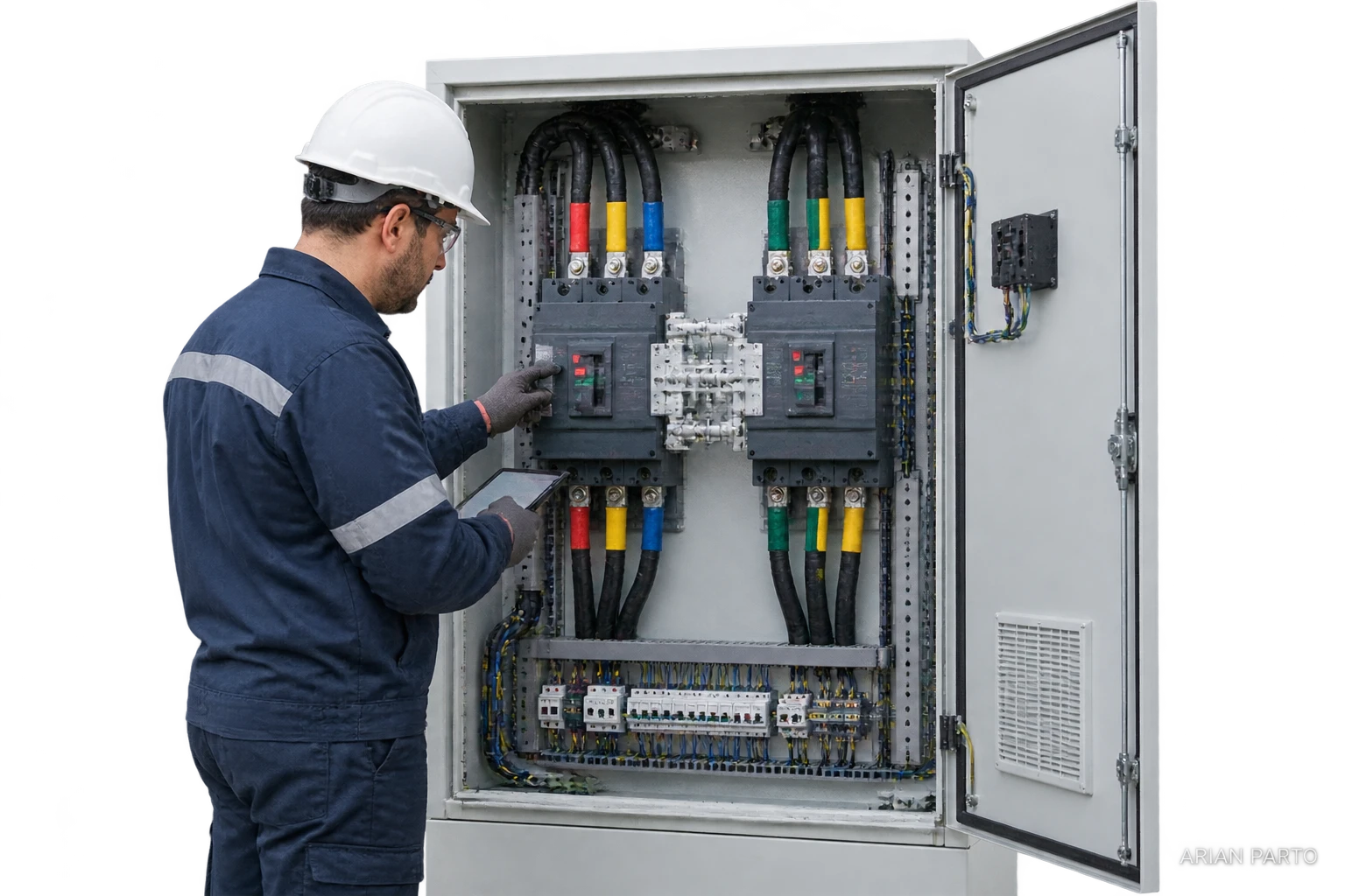 بررسی مکانیزم اینترلاک کلیدهای کامپکت تابلو چنج اور ATS آرین پرتو